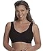 Carole Martin Slip-On Wireless Comfort Bra for Women - 34 Black