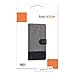 kwmobile Wallet case canvas cover for HTC 10 - Flip case with card slot and stand in grey black