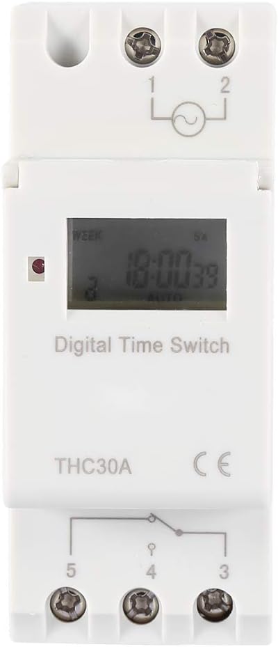 SANON THC 30A Digital Timer Switch Programmable Electronic Time Control ...