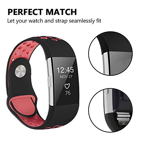 image for iGK Silicone Replacement Bands Compatible for Fitbit Charge 2, Adjusta