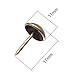 Outus 120 Pieces Upholstery Tacks 11 by 17 mm Antique Brass Tacks Bronze Nail Pins Furniture Thumb Tack Pins with Plastic Box