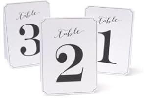 Gartner Studios Black & White Table Number 1-12, 4” x 5.5”, 12-Count