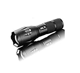 Jon Senkwok Brightest Best Tactical Flashlight Pocket Size, 5 Modes, Zoom Lens with Zoomable Focus,Water Resistant Camping Torch Adjustable Focus Zoom Tactical Light Lamp