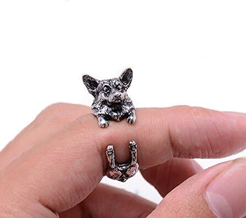 Kingde Corgi Ring Animal Dog Lover Cute Gift(KK02)