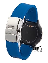 Snug watchbands 20 mm correa de reloj de reemplazo para Pebble Time redondo de 20 mm   Quick Release   con hebilla color plateado pulido acero inoxidable deployant 8 opciones de color