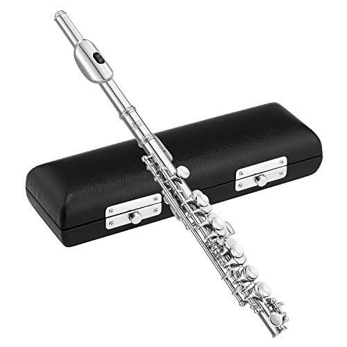 Eastar EPC-1 Nickel Plated Piccolo Key of C 2-Piece With Hard Case Fingering Chart, Cleaning Rod, Cloth, Swab and Gloves