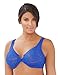 Glamorise Women's Plus-Size Front Closing Stretch Lace Wonderwire Bra, Blue, 40F