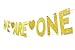 We are One Gold Glitter Garland Bunting Banner, Twins' 1st First Birthday Party Decorations