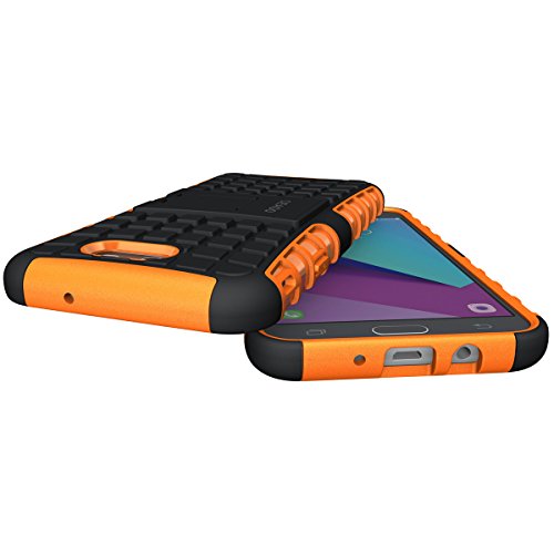 Galaxy J7 V Case, Galaxy J7 Prime Case, Galaxy J7 Perx Case, Galaxy J7 Sky Pro / Galaxy Halo Case, OEAGO Samsung Galaxy J7 2017 Case Tough Rugged Dual Layer Protective Case with Kickstand - Orange - Thumbnail 6