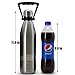 TOPOKO 25 OZ Cola Style Double Wall Stainless Steel Water Bottle Vacuum Insulated Bottle Leak Proof Bottle,BPA Free with Handle (Silver)
