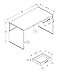 Monarch Computer Desk, Glossy White, 48