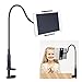 FUTESJ Gooseneck Tablet Stand, Clamp Mount Phone Holder Flexible Clip Lazy Arm Bracket Compatible for 10.5-Inch iPad Pro/iPad/Nintendo Switch/Samsung Galaxy Tabs/Amazon Kindle Fire HD(Black)