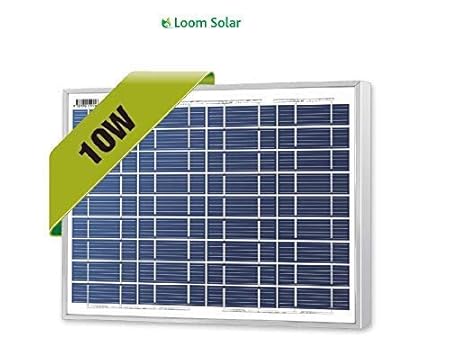 Loom Solar 10 Watt - 12 Volt Solar Panel for Mobile Charging