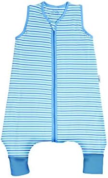 Slumbersac Summer Sleeping Bag with Feet Early Walker 1.0 Tog, Blue Stripes, 12-18 Months/31 inch