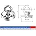 Wukong 291LBS Pulling Force(132KG) Round Neodymium Magnets with Countersunk Hole and Eyebolt, Super Powerful Diameter 2.36'' X Thickness 0.59'' Great for Magnet Fishing.