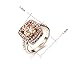 Yellow Shinning Cubic Zirconia Topaz Rings For Women 18K Rose Gold Plated