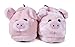 Happy Feet Slippers Pink Pig Animal Slippers for Adults and Kids, Cozy and Comfortable, As Seen on Shark Tank (Small)