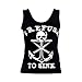 Women Butterfly Skull Shirt , Women Hollow Out Top , ONEMORES Women Summer Sleeveless Tank tops Loose Cotton Blouse