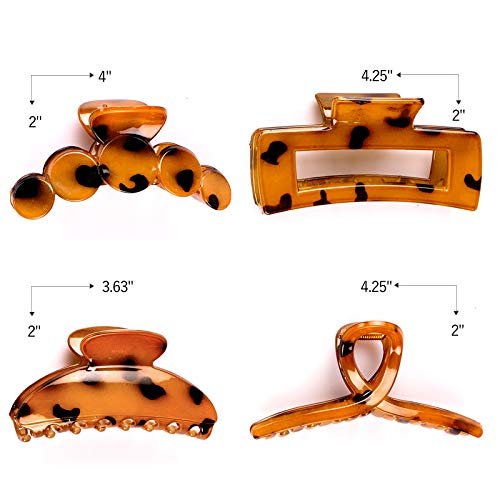 Hair Claw Clips for Women and Girls, Including 4 Styles Of Hair Clips, Large Hair Clips Can Hold All Hair Types, Suitable For Straight Hair And Curly Hair
