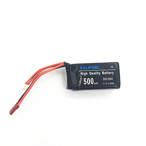 EXLIPORC 11.1V 500mAh 30C 3S JST Plug Li-po Battery for RC Car Airplane Blade CX Helicopter Part