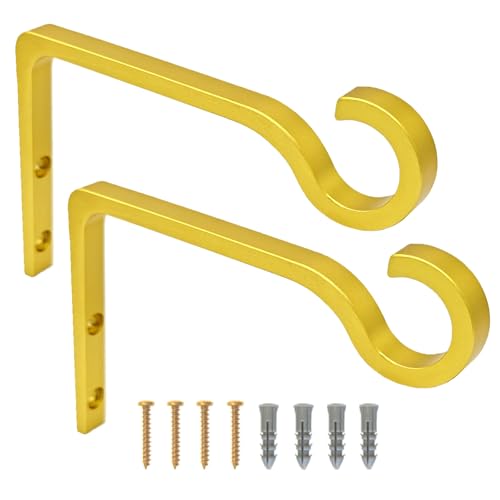 QIEGL Al-alloy Hanging Plant Bracket Gold-anodized