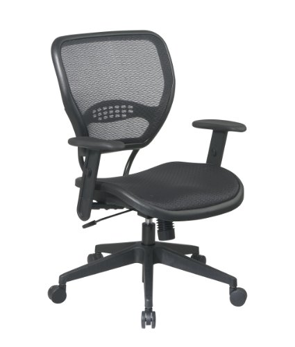 Space 5560 Space Air Grid Deluxe Task Chair, 20-1/2w x 19-1/2d x 42h, Black