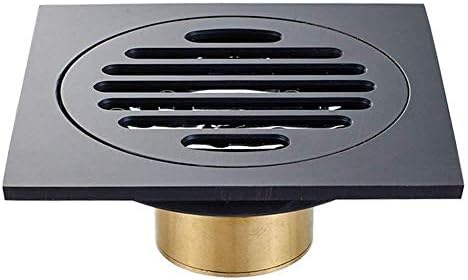 MARGUERAS 1PCS Black bronze copper material square deodorant floor drain (Type 1)