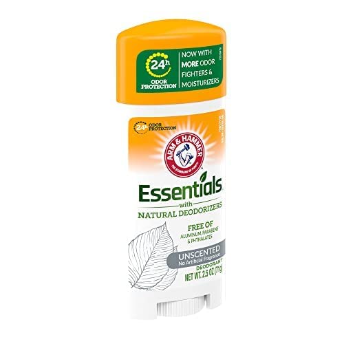 ARM & HAMMER Essentials Deodorant Unscented Solid Oval Made with