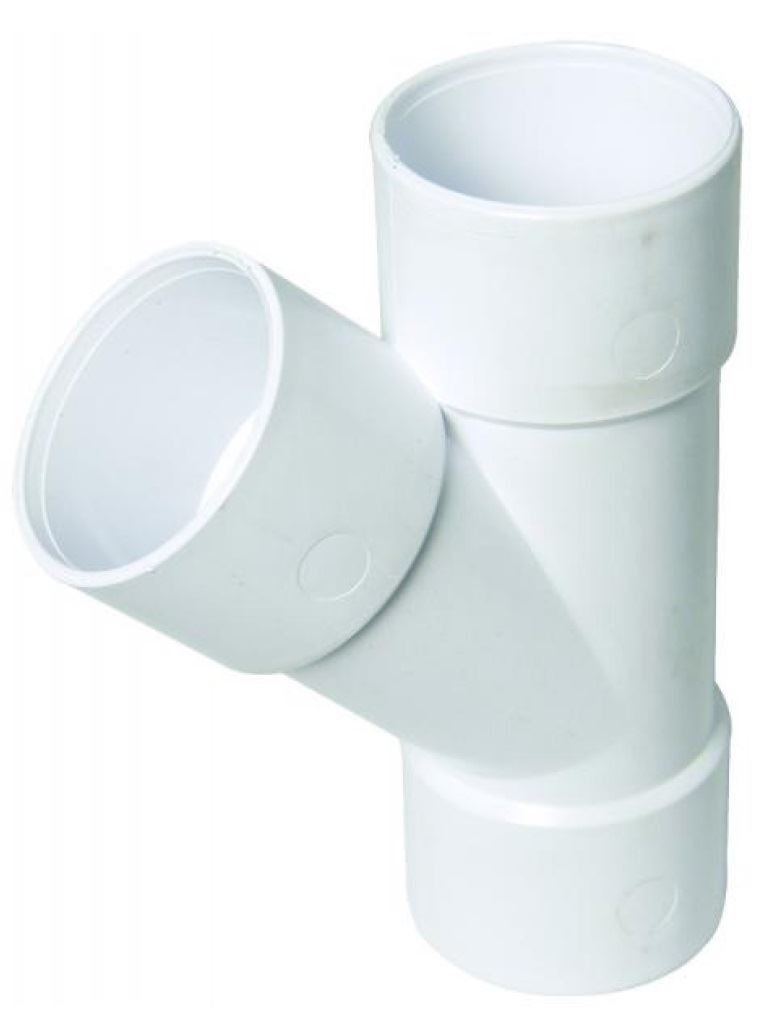 FLOPLAST Solvent White 135 Degree 40mm (43mm) Waste Branch Tee