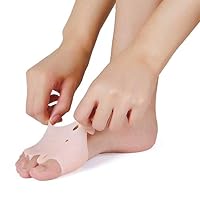 WPOtee 1 Pair Breathable Metatarsal Pads Ball of Foot Pain Relief Cushions Metatarsal Pads, Soft Medical Silicone, Non-Toxic, Prevent Dry Skin (White)