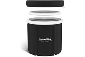 HYBERVITAL 106 Gallons Ice Bath Tub for Athletes, Extra Large Cold Plunge Tub for Recovery and Cold Water Therapy, Portable Inflatable Ice Bath for Home, Gym, Outdoor and Indoor Use
