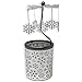 Spinning Snowflakes Candle Holder with Frosted Glass Scandinavian Design 6.25 Inch