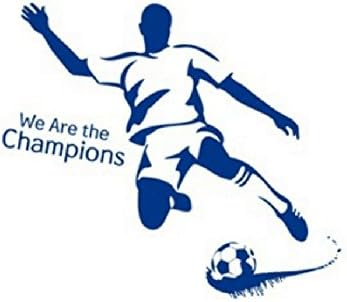 Fangeplus R DIY Removable Soccer Teenager Play Football We Are The Champions Art Mural Vinyl Waterproof Wall Stickers Kids Room Decor Nursery Decal Sticker Wallpaper 19.6''x27.5''
