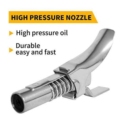 ACOOJ Grease Gun Coupler Locks High Pressure Double Handle on Any Zerk Fitting Long-Lasting - Thumbnail 6