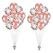 Kwayi Baby Shower Decoration Supplies. Girl Baby Shower Decoration Kit with OH Baby Foil Balloon Rose Gold Confetti Balloon and Cake Topper for Girl Baby Shower Party