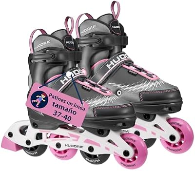 MIA Magnolia Roller Skates - Patins para crianças/adolescentes e adultos - Tamanhos 37-40 - Ajustáveis em 4 tamanhos - confortáveis e estilosos
