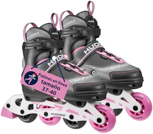 Patines de Ruedas MIA Magnolia - Patines para niños/Adolescentes y Adultos - Tallas 37-40 - Ajustables en 4 Tallas - cómodos y Elegantes