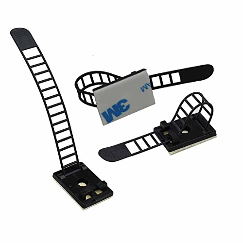 Eiito Wire Clips Cable Clamps Adjustable 3M Self-Adhesive Nylon Cable Multipurpose Cable Clips for wire management