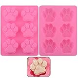 6 Cavity Dog Paw Non-Stick Food Grade Silicone Cake Pan Baking Mold