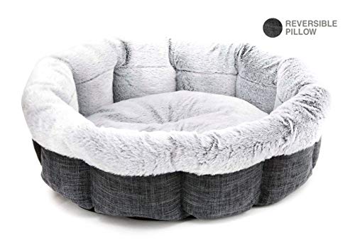 Best Pet Supplies Round Bed for Pet, Dark Gray - Thumbnail 2