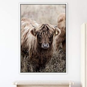 signwin Framed Canvas Wall Art Bison Animals Expressive...