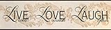 Wallpaper Border Live Love Laugh Beige Black Classic Retro Design 15' x 6.75