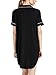 iooho Women Short Sleeve Nightgown Button Front Sleep Shirt Lounge Sleepwear XS-XL