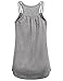 Hibelle Racerback Tank Tops for Women, Juniors Running Pullover Shirt Activewear Workout Clothes Light Grey Medium