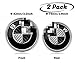 Emblems Hood and Trunk Black Carbon Fiber pattern for Emblem Logo Replacement Front 82mm Rear 74mm for E30 E36 E46 E34 E39 E60 E65 E38 (74mm + 82mm)