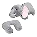 Yzakka Convertible Neck Pillow U Shaped Travel Pillow Stuffed Plush Toy Animal Elephant
