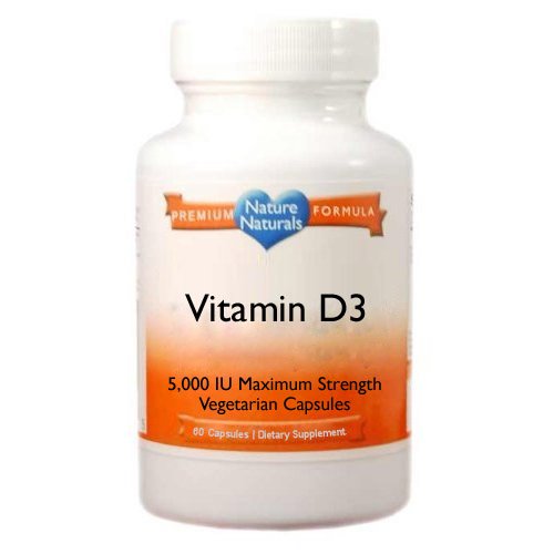 Vitamin D3 5000 IUs Maximum Strength Veggie Caps 90 Count From Nature Naturals