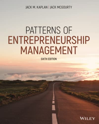 Patterns Of Entrepreneurship Mgmt.