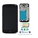Teseko Touch Screen Digitizer Assembly for LG E960 Google Nexus 4 with Front Frame (Black)