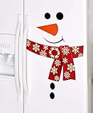 Snowman Refrigerator or Other Large Appliance Magnets Choose from Red or Green (Red Snowman)